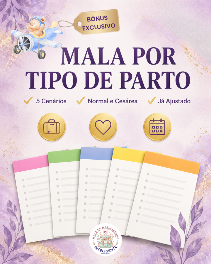 Uma mala para cada tipo de parto